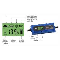 Nabíječka mikroprocesor 3,8Amp 6/12V PB/GEL - LCD display