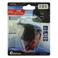 Zásuvka 2x USB 12V s krytem