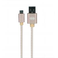 Kabel nabíjecí HEYNER Micro USB zlatý 1m 511550