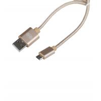 Kabel nabíjecí HEYNER Micro USB zlatý 1m 511550