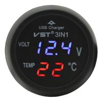 Zástrčka USB / VOLTMETR / TEPLOMĚR