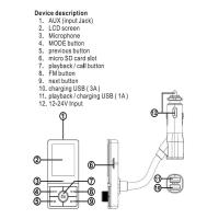 Handsfree / FM transmitter LCD